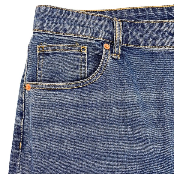 Wild Fable Womens Jeans Size 18 / 34 High Rise Raw Hem Straight Ankle Blue New - Picture 9 of 12